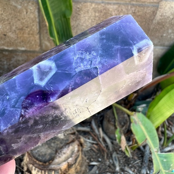 Chevron Amethyst Crystal Tower - Picture 11 of 11